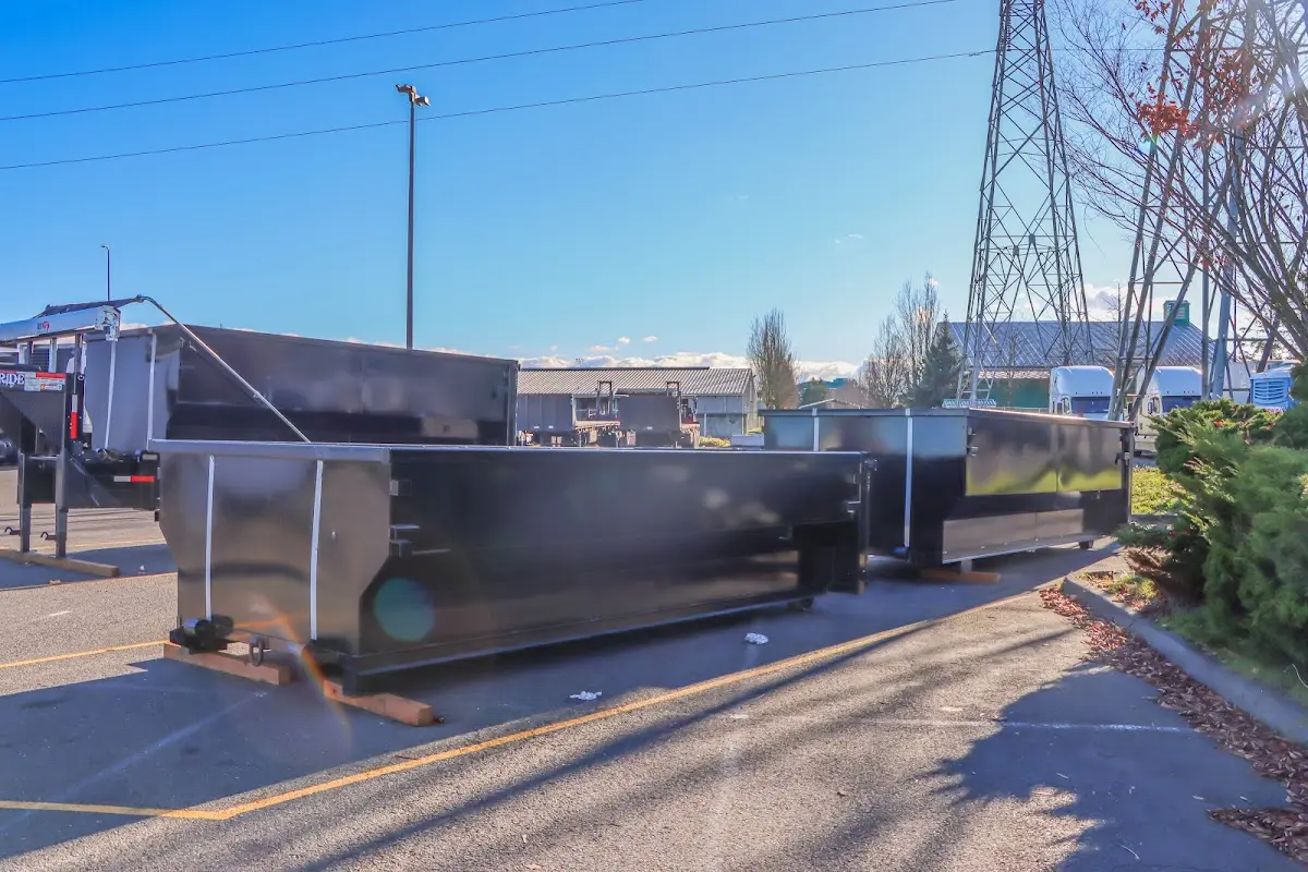 Roll-off dumpster ready for waste disposal at job site for Commercial Dumpster Rental in North Weeki Wachee
